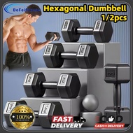 1PCS/2PCS Hex Dumbbell 5/7.5/10KG Unisex Dumbell Gym Equipment Fitness With Metal Handle Gym Fitness