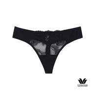 Wacoal Panty กางเกงในรูปแบบ THONG ตกแต่งด้วยผ้าลูกไม้ รุ่นWU7C21