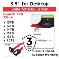 IronWolf Pro 10TB 12TB 14TB 16TB 18TB 20TB HDD NAS Internal Hard Drive HDD 3.5" SATA 7200RPM 256MB