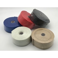 Pipe Wrap Length 10 Meters White Exhaust Header Width 2 Inches Use To Prevent Heat On The Pipe.