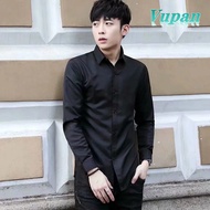 M-4xl Men's Loose Large Size Long Sleeve Shirt