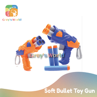 [GREYS WORLD] Children's Blaster Nerf Soft Bullet Gun Military Model Toy Sports Shooting Soft Slingshot Soft Bullet Gun Darts