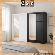 [CSY] Almari 5ft x 6.5ft Wardrobe 衣橱 | Almari Murah Mewah | 2 Plilihan Warna | 𝐅𝐑𝐄𝐄 𝐏𝐄𝐌𝐀𝐒𝐀𝐍𝐆𝐀𝐍
