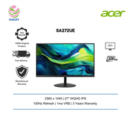 Acer Monitor SA272UE 27" Monitor | 1ms VRB | 100Hz | WQHD (2560 x 1440) | IPS Panel | DP&HDMI | 3Y W