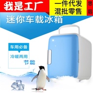 4L Home and Car Dual-use Car Insulated Mini Fridge Car Cooling and Heating Box Portable Mini Fridge 