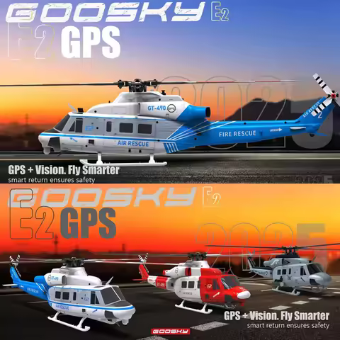 GOOSKY E2 Helicopter 1:35 8CH New Smart Drone Brushless Model Aircraft GPS Positioning One-Key Retur