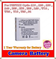 Battery Camera For Pentax Optio A10 , A20 , A30 , A40 , L20 , E75 , E85 , W10 , W20 ,  S4 , S4i , S5i , S5n , S5z , S6 , S7  .... แบตเตอรี่สำหรับกล้อง Pentax รหัส D-LI8
