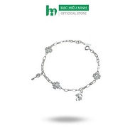 Lắc Tay Nữ Bạc 925 Cỏ 4 Lá Mix Charm BẠC HIỂU MINH LTU627