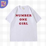 KATUN KUKI KAOS TSHIRT Unisex NUMBER ONE Girl (ROSÉ'S Album) 24s Combed Cotton/ Short Sleeve/