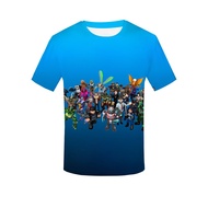 2023 Robloxเด็กเสื้อยืดเด็กเกมกีฬาเสื้อยืดเด็กการ์ตูนแขนสั้น 3Dพิมพ์สบายๆStreet Harajukuเสื้อผ้า