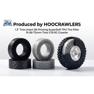 HooCrawler 1.3" RC Tires Insert 3D Printing TPU Supersoft Inserts for 68-72mm 1.3" Tires 1/18 RC Cra