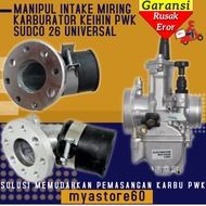 Manipul Intake Miring Karburator Keihin SUDCO PWK 26 PWK26 Motor / Intake Karbu PWK 26 / Manipul K
