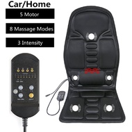 Electric Massage Back Heated Car Seat Massage Office Cushion Car Seat Chair Massager Lumbar Body Bac