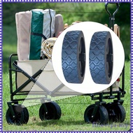 [FinevipsMY] Wagon Cart Wheel 5 Inch Punctureproof Solid Tire Outdoor Utility Accessory for Foldable