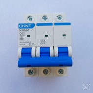 (HÃNG CHINT) Aptomat MCB 2 Pha 3 Pha NXB-63 Chint 6A~63A Dòng Cắt 6kA