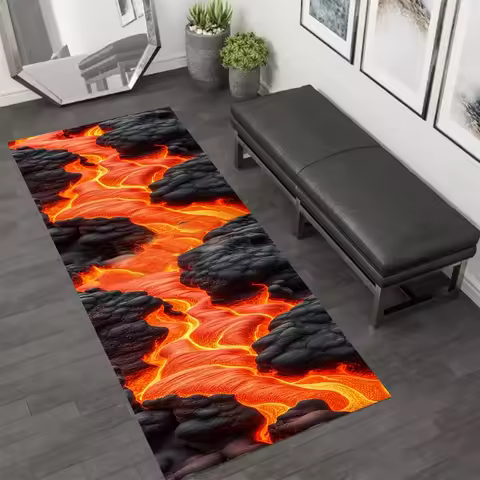 Lava Runner Rug, Ember Rug, Lav Runner Rug, Hot Lava Runner, Hallway Rug, Long Carpet, Hallway Runne