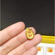 916 Gold Pendant Enamel Paint Fortune Nafu Pendant Gold 916