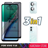 3-in-1 Ceramic Mate VIVO Y18 Privacy Package Screen Protector
