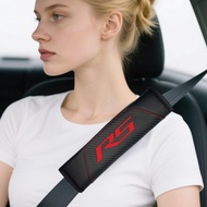 2Pcs Carbon Fiber Leather Seat Belt Cushions Shoulder Pad Soft for Camaro RS Equinox Malibu Traverse