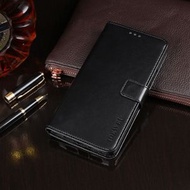 全城熱賣 - 適用於 Sony Xperia L4 idewei 瘋馬紋左右翻蓋皮套 帶支架&卡槽&錢包（黑色）