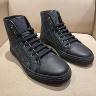 GUCCI老花高筒男鞋