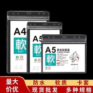 Transparent Transparent Extra Large Waterproof A5 Soft Card Holder A4 Display Listing A6 ID File Pro