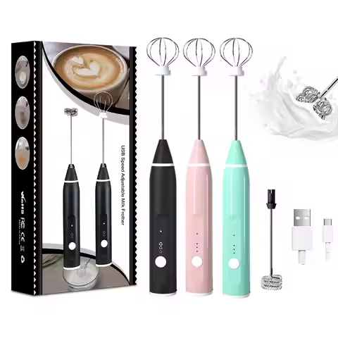 1 PCS Electric Milk Frother Portable Egg Beater USB Rechargeable Handheld Coffee Blender Milk Shaker
