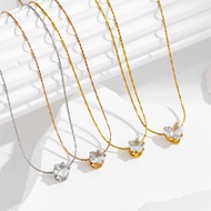 minimalist necklace for women rings stainless steel bracelet for woman earrings set Size 4 ring set