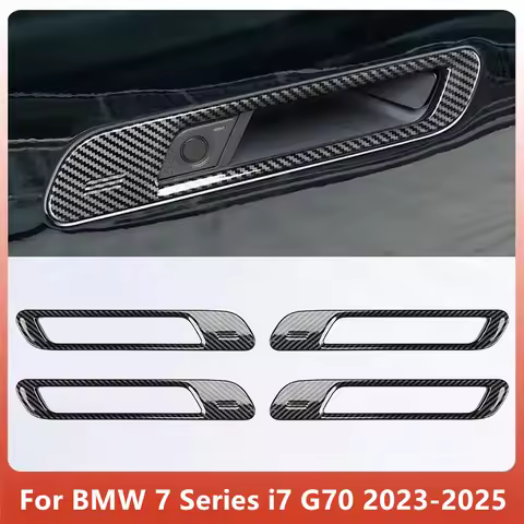 4pcs Car Door Handle Cover door handle bowl sticker protector anti-scratch cover trim For BMW BMW 7 