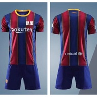 Adults Kids Football Kits Soccer Set 20-21 New FCS Barcelonas Home Game Training Suit Summer Mens Ts