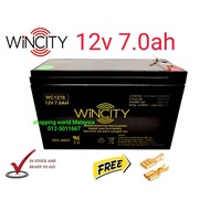 wincity 12v 7.0ah Lead-acid battery for solar alarm system autogate(Free Cable Lug)