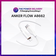 Dây Cáp Sạc Anker A8662 0.9m và A8663 1.8m PowerLine III Flow Usb-C-Lightning dành cho iPhone iP Xs 