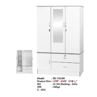 4 Feet Swing Door Wardrobe / Wardrobe with Large hanging space / Almari baju / Pintu Kaca / Almari B