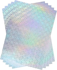 STRBOXONG A4 Snowflake Card 250gsm 297mm x 210mm Metallic Silver Cardstock Foil Paper for Crafts Scr