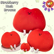❤HUGGA❤ Cute Strawberry Hash Brown Plush Toy Fun Strawberry Hash Brown Plush Doll Children's Appease