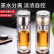 Double Layer Tea Water Separation Cup Tea Cup 450ml Gift Cup Glass Cup Advertising Cup Printing Prin