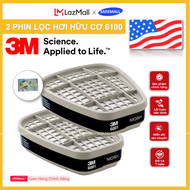 Bộ 7 món Mặt nạ phòng độc 3M 6100 và 3M 6200 2 Phin lọc 3M 6001 2 tấm lọc bụi 3M 5N11 2 nắp giữ tấm