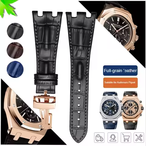 Durable Cow Leather Watchband for Audemars Piguet Royal Oak Offshore Ap15710 15703 15706 26470 26170