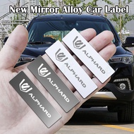 Alphard Mirror Metal Car Logo Stickers Label 3D Badge Decoration Label Car Modification Accessories for Toyota Alphard