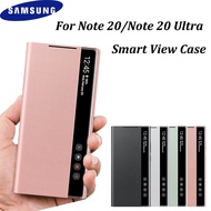 Original Samsung Note20 Case Mirror Smart View Flip Case Phone LED Cover S-View Case For Galaxy Note