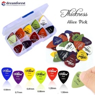 DREAMFOREST 50pcs Guitar Picks 1 Box Case Alice Acoustic Electric Bass Plectrum Mediator Musical Ins