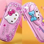 bag sekolah bag sekolah perempuan Sanrio Hello Kitty Sarung Pensel Kartun untuk Pelajar Sekolah Rend