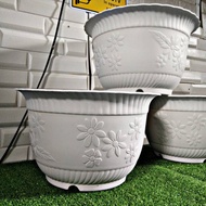 29x19CM Pasu Bunga Saiz Besar / Pasu Bunga Plastik Putih / Big Flower Pot