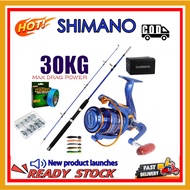Shimano Rod pancing set 1.8M joran pancing mesin pancing Spinning Casting Reel Fishing rod soft frog baitcasting reel