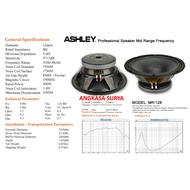 ASHLEY MR128 ORIGINAL COMPONENT SPEAKER / ASHLEY MR 128 COMPONENT SPEAKER / ASHLEY MR-128 MID RANGE 