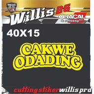 Cakwe odading stickers with writing for selling trading cart glass