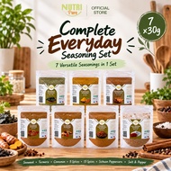 Nutri Pure Natural Spice & Seasoning Set 7x30g | Seaweed Turmeric Cinnamon 5 Spices 13 Spices Sichua