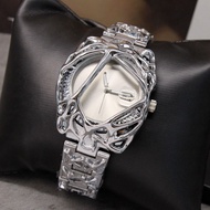 มีสไตล์ตรงข้ามเพศเถานาฬิกาสไตล์เศวตศิลาดย้อนยุค Y2K ยุโรปอเมริกันนาฬิการูปทรงพิเศษขั้นสูง ins niche