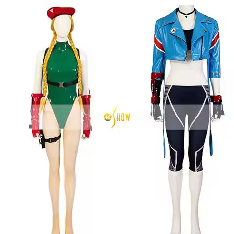 Adult Cammy Cosplay Costume Women Cammy Shirt Tops Jaakcet Pants Fighter Killer Bee Green Bodysuit