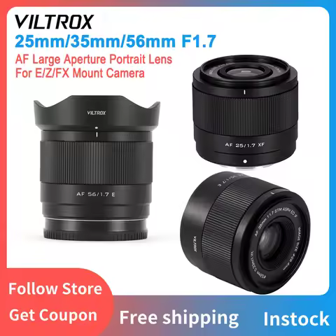 Viltrox 25/35/56mm F1.7 AF Air APS-C Auto Focus Camera Lens large aperture Portrait for Sony E Mount